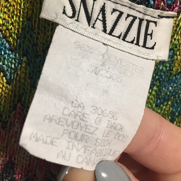 Vintage Snazzie,  Colourful Metallic Top, Medium, EUC - Picture 8 of 8